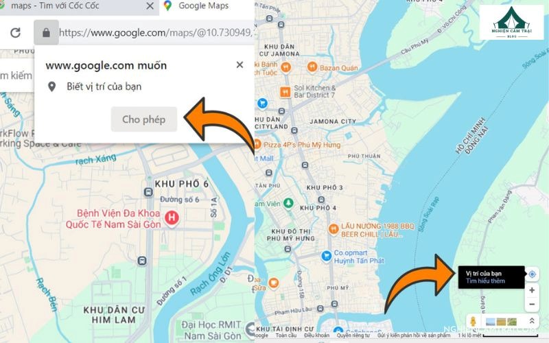 Cách xác định vị trí hiện tại của tôi trên Google Maps bằng máy tính