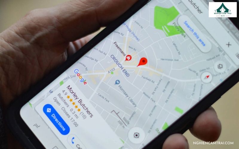 Cách xem hướng trên Google Maps chi tiết nhất khi đi cắm trại 5 Biết cách xem hướng trên Google Maps giúp định hướng khi mất sóng