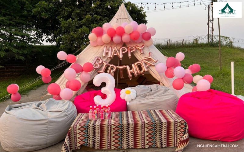 Trang trí lều trại giúp gia tăng tính thẩm mỹ cho hội trại