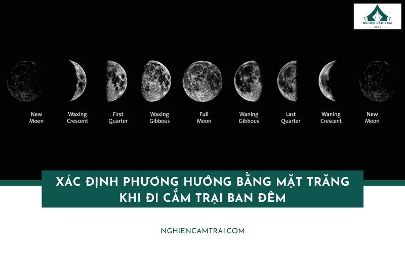 Xác định phương hướng bằng mặt trăng khi đi cắm trại ban đêm