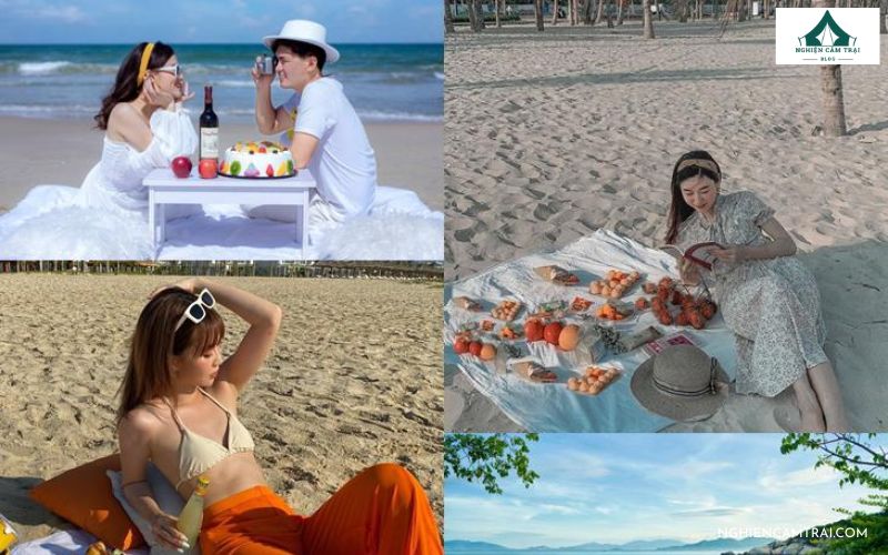 30+ ý tưởng tạo dáng chụp ảnh picnic dã ngoại cực xinh, trending 26 Tạo dáng chụp hình picnic ở không gian biển