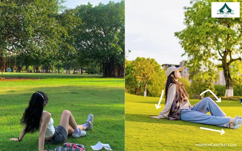 30+ ý tưởng tạo dáng chụp ảnh picnic dã ngoại cực xinh, trending 16 Tạo dáng ngồi thư giãn giữa không gian xanh