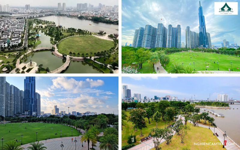 Đi picnic cùng gia đình tại công viên Vinhomes Central Park Bình Thạnh