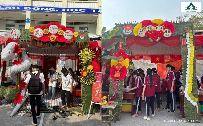 Sưu tầm 55+ mẫu cổng trại Xuân độc đáo, sáng tạo và đoạt giải cao 46 Mô hình cổng trại Xuân bằng lá dừa