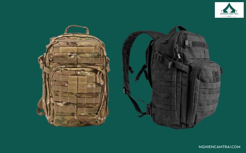 5.11 Tactical Rush 12 sở hữu hệ thống MOLLE, nhiều ngăn chứa và chất liệu Nylon 1050D bền bỉ