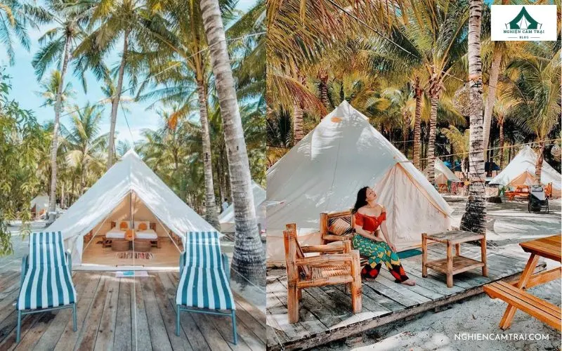 10+ địa điểm cắm trại ven biển đẹp, đáng trải nghiệm từ Nam ra Bắc 17 Khu du lịch Đại Lãnh Khánh Hòa với các lều glamping sang trọng nằm dưới hàng dừa xanh mát