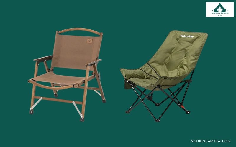 Ghế cắm trại loại nào tốt? Hướng dẫn chọn mua ghế camping chi tiết 18 Ghế camping của Naturehike thiết kế gấp gọn, khung hợp kim nhôm, vải Oxford