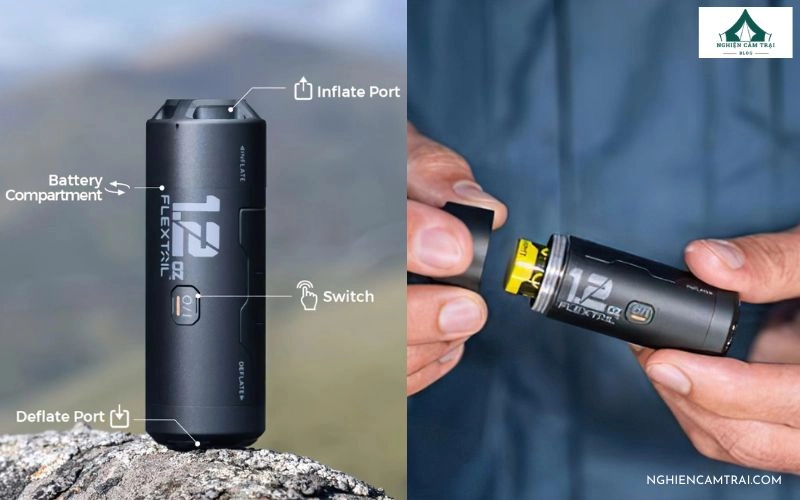Top 5 máy bơm hơi camping gọn nhẹ, bơm nhanh cho chuyến dã ngoại 13 Flextail Zero Pump chuyên dùng cho đệm hơi và túi hút chân không, tối ưu hành lý khi đi camping