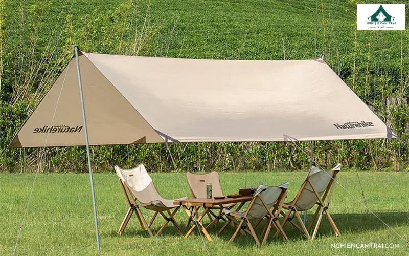 Top 5 tăng bạt camping chất lượng, che nắng mưa tốt cho mọi chuyến đi 13 Naturehike NH20TM006 Shelter Sun phong cách glamping, che nắng tốt và chịu gió ổn định khi cắm trại