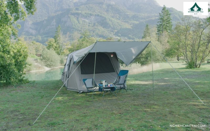 Top 5 tăng bạt camping chất lượng, che nắng mưa tốt cho mọi chuyến đi 14 Quechua Fresh Tarp ứng dụng công nghệ Fresh giúp giảm nhiệt, thích hợp cắm trại mùa hè và đi biển
