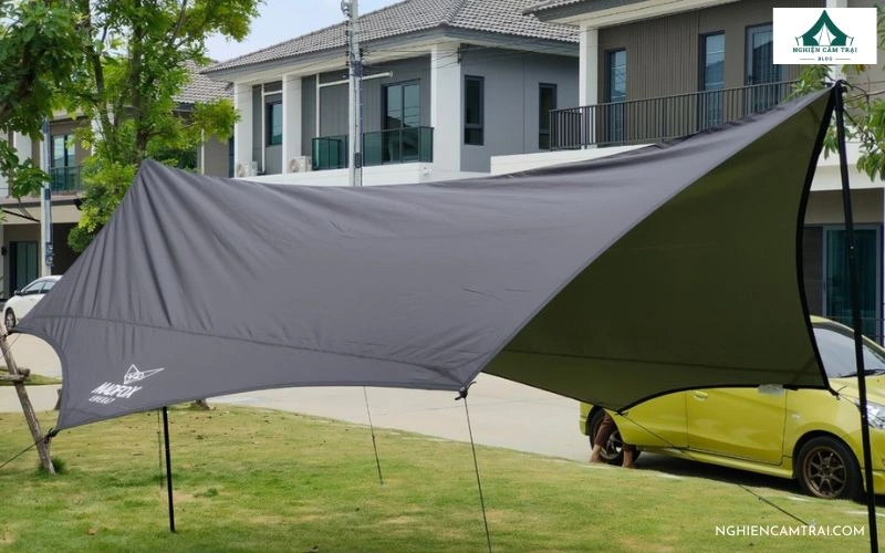 Top 5 tăng bạt camping chất lượng, che nắng mưa tốt cho mọi chuyến đi 16 Madfox Hex Tarp gọn nhẹ, linh hoạt nhiều kiểu dựng, phù hợp trekking và camping ngắn ngày