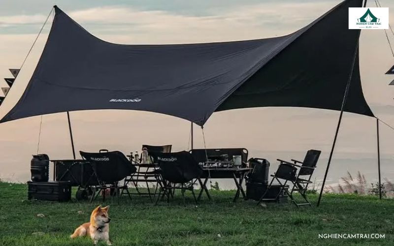 Top 5 tăng bạt camping chất lượng, che nắng mưa tốt cho mọi chuyến đi 10 Tăng bạt camping màu đen hãng Blackdog