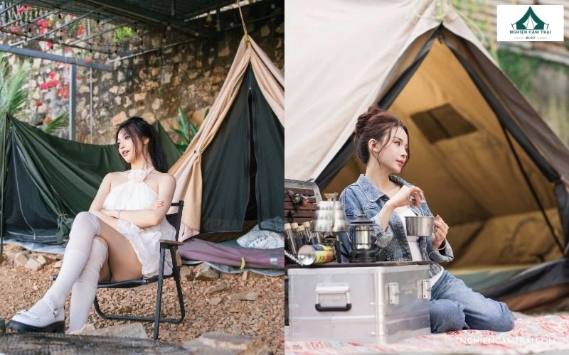 Viba Mountain Camping – Cắm trại view núi, lều máy lạnh tại Vũng Tàu 11 Không gian lều glamping sang trọng, lều máy lạnh đầy đủ tiện nghi
