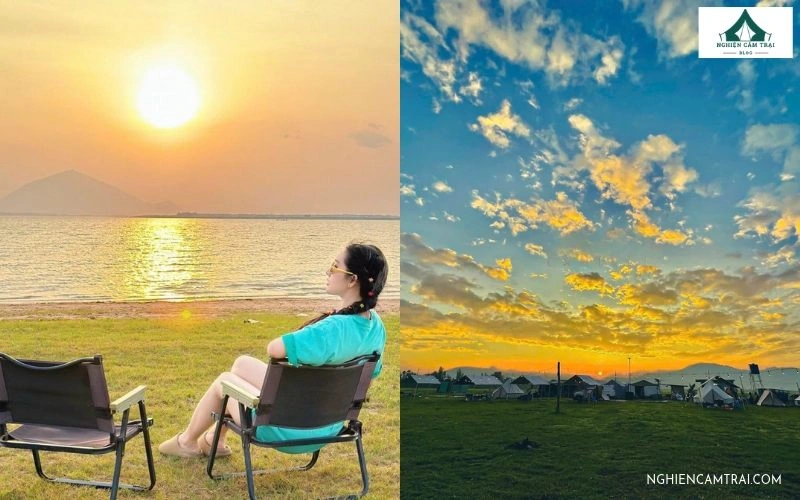 Review La Cà Camping Hồ Dầu Tiếng: Cắm trại chill, ngắm hoàng hôn đẹp 8 Ngắm bình minh và hoàng hôn thơ mộng bên hồ Dầu Tiếng tại La Cà Camping